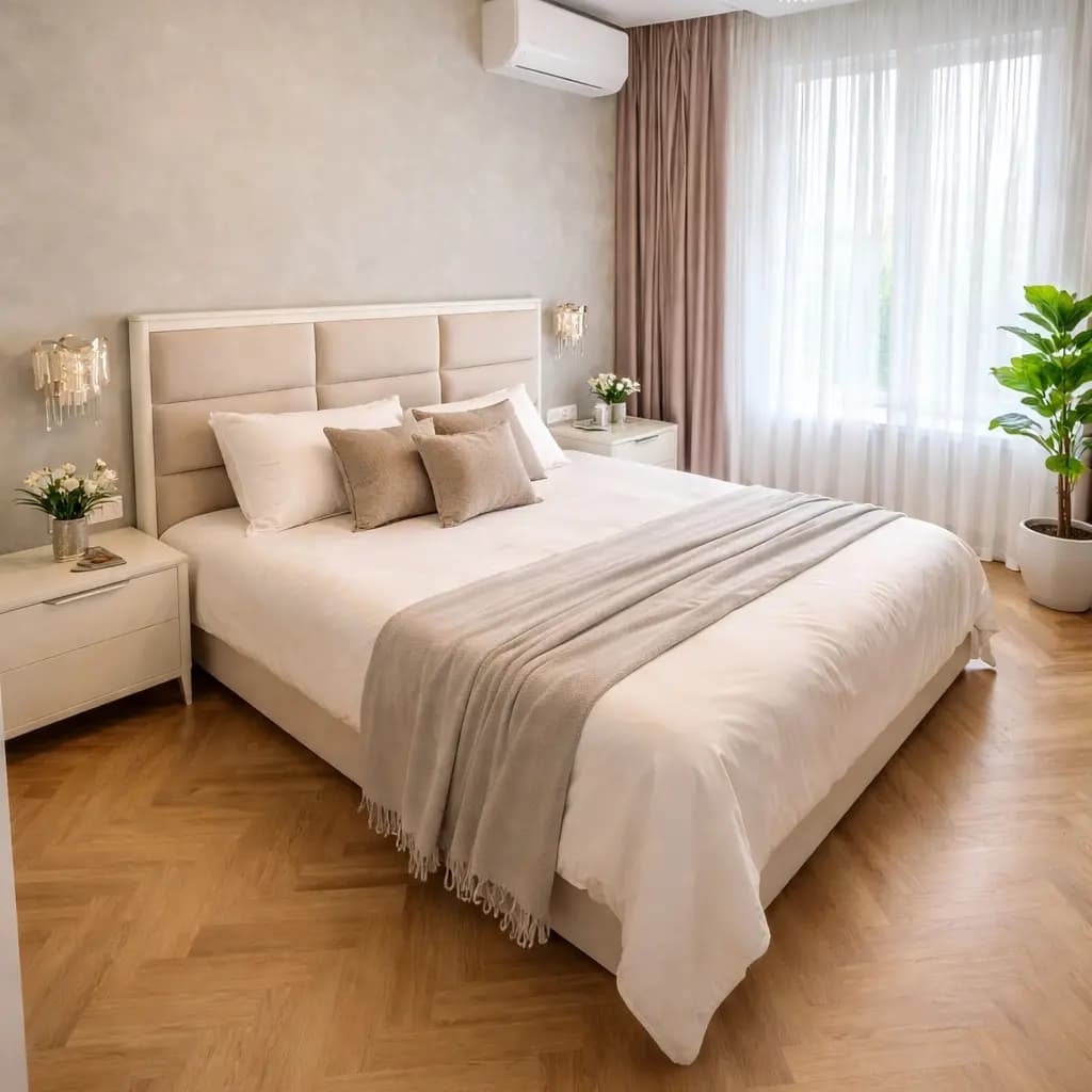 After: AI virtually staged room